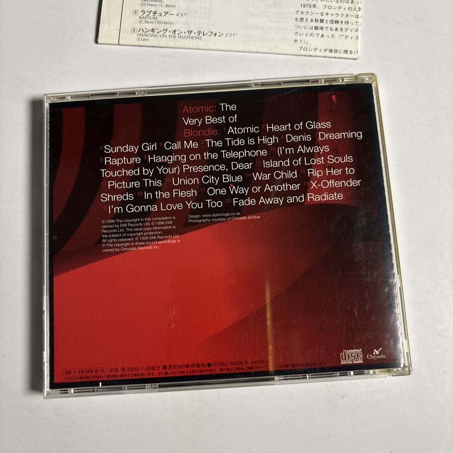 Blondie – Atomic: The Very Best Of Blondie  (CD, 2002) Japan TOCP 50598