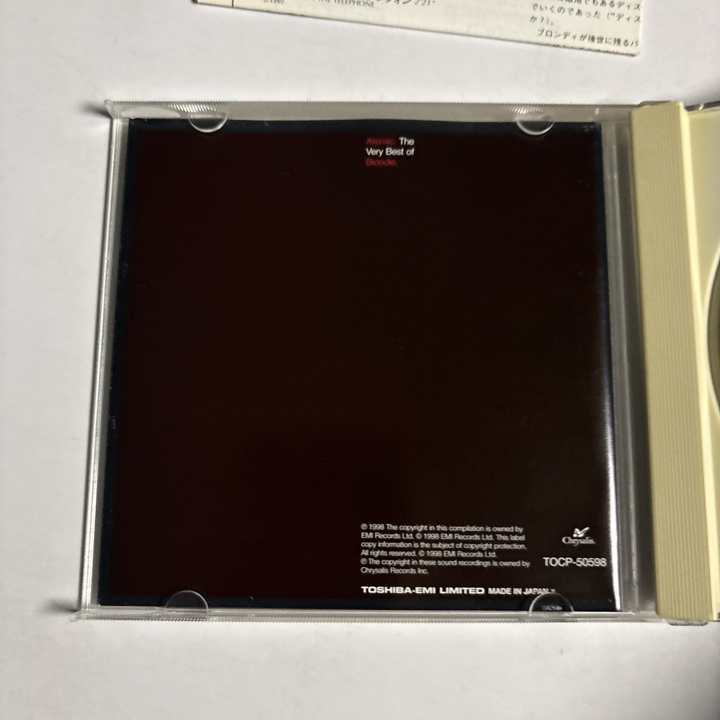 Blondie – Atomic: The Very Best Of Blondie  (CD, 2002) Japan TOCP 50598