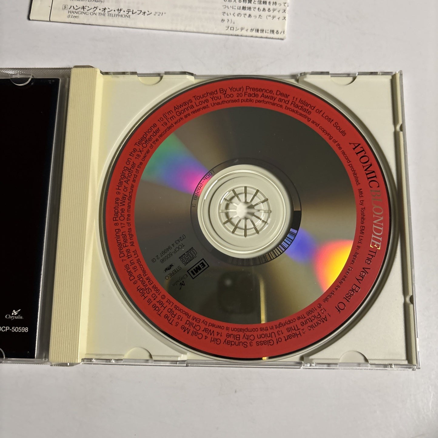 Blondie – Atomic: The Very Best Of Blondie  (CD, 2002) Japan TOCP 50598