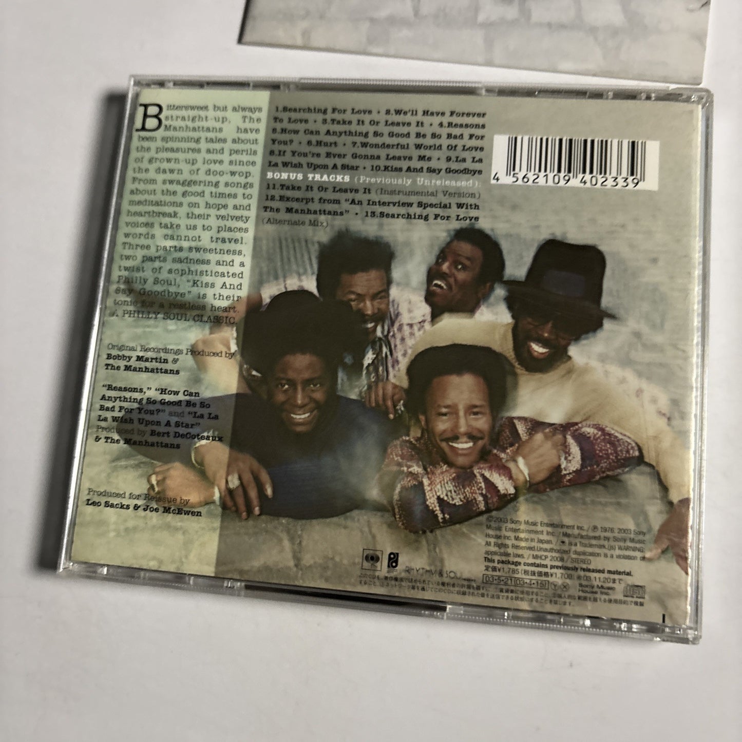 Manhattans – The Manhattans (CD, 2003) Japan Bonus Track MHCP 2008