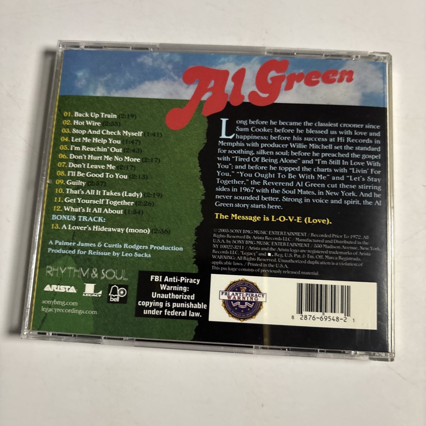 Al Green – Back Up Train (CD, 2005) US 82876695482