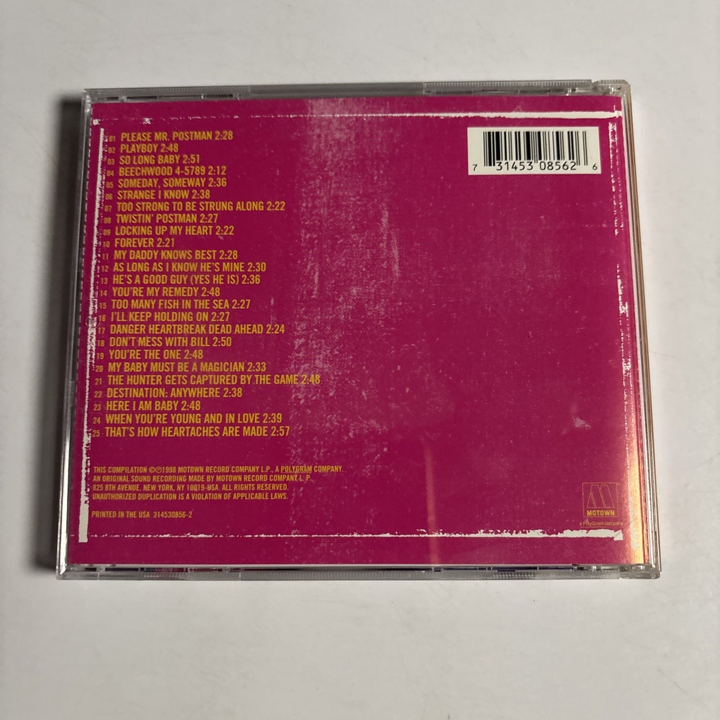 The Marvelettes – The Ultimate Collection (CD, 1998) US 314530856-2