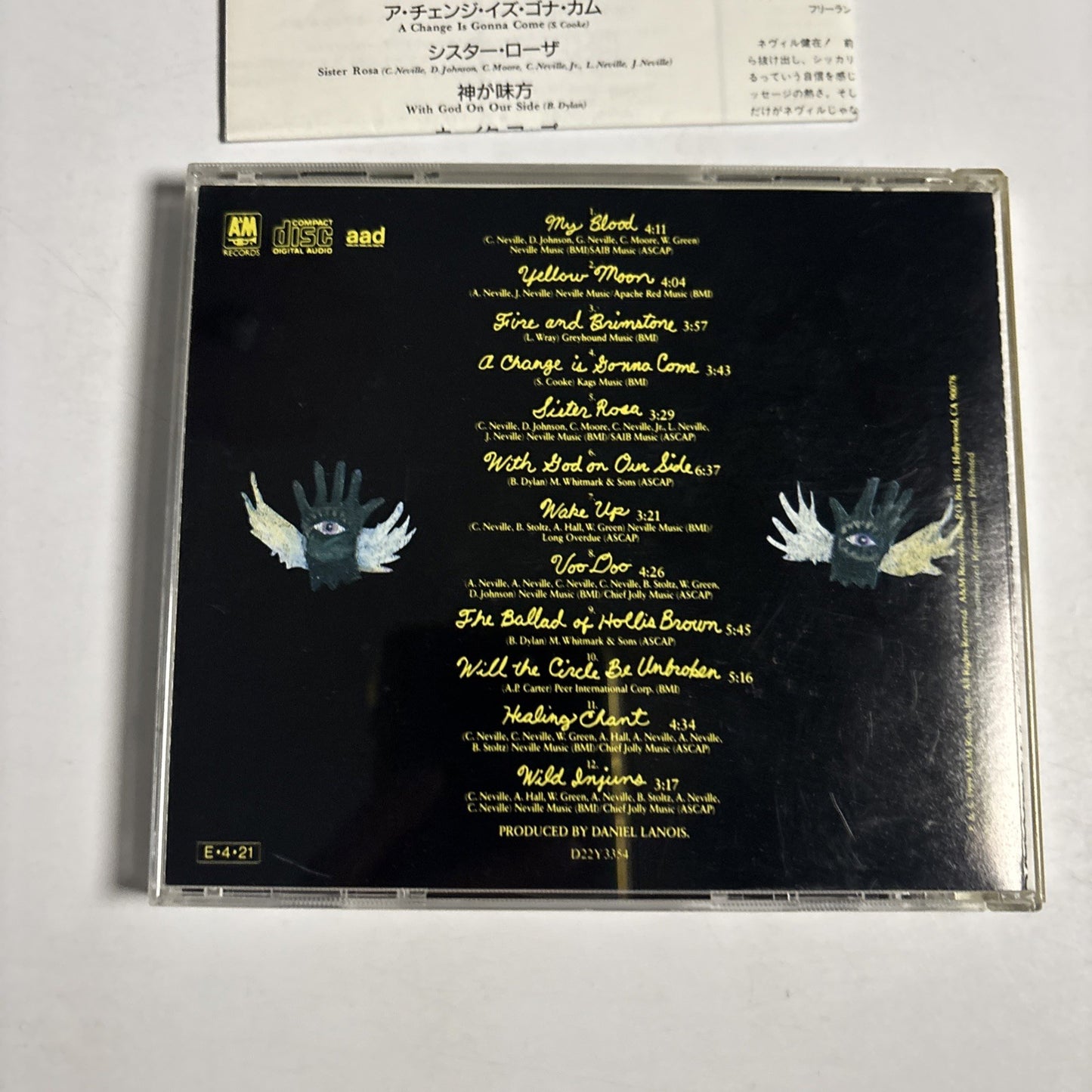 The Neville Brothers – Yellow Moon (CD, 1989) Japan D22Y3354
