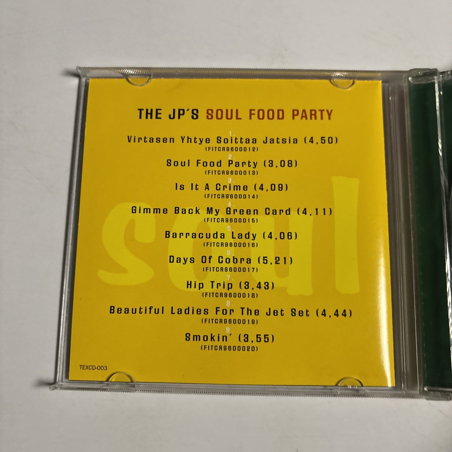 The JP's – Soul Food Party (CD, 1996) Finland TEXCD 003
