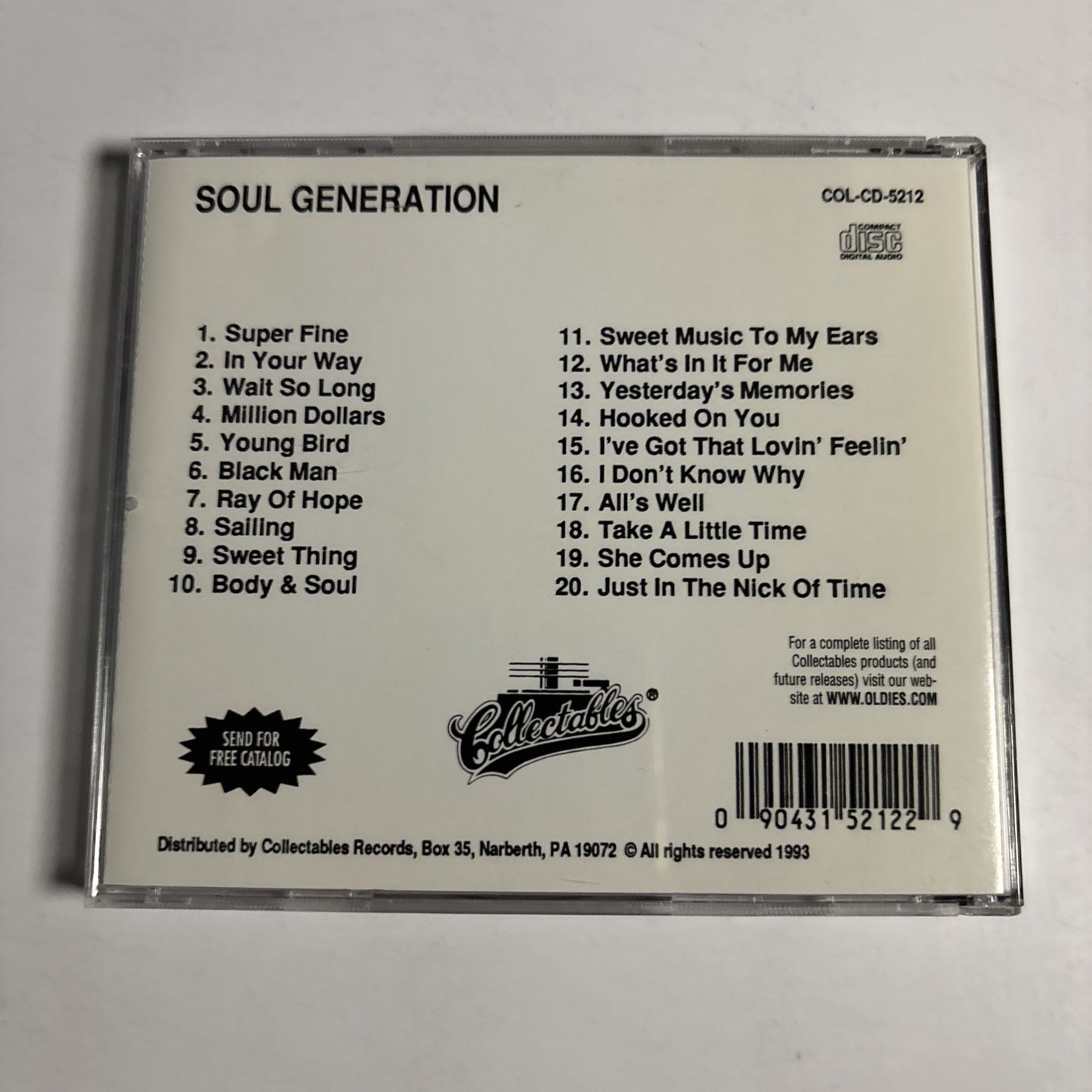 Soul Generation – The Soul Generation ‎– A Golden Classics Edition (CD, 1993) US