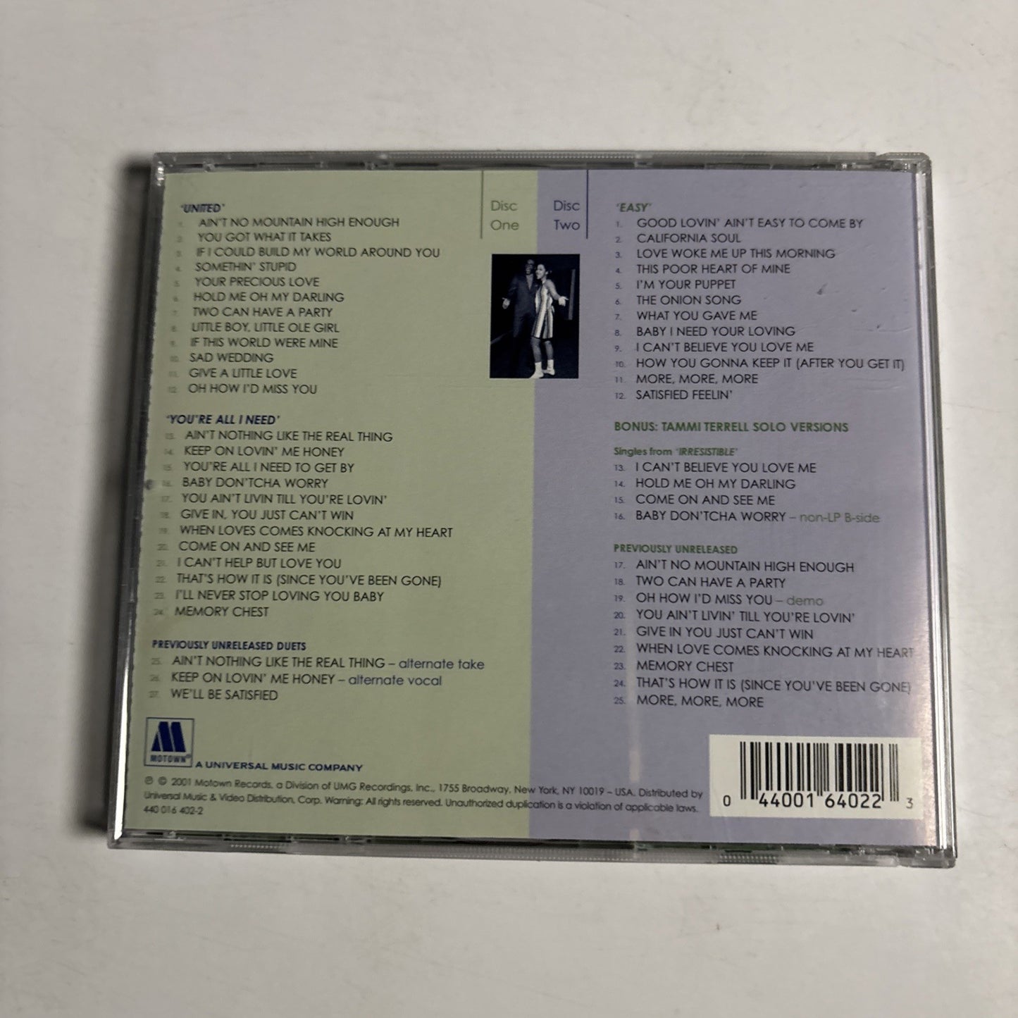 Marvin Gaye, Tammi Terrell – The Complete Duets (CD, 2001, 2-Disc) US