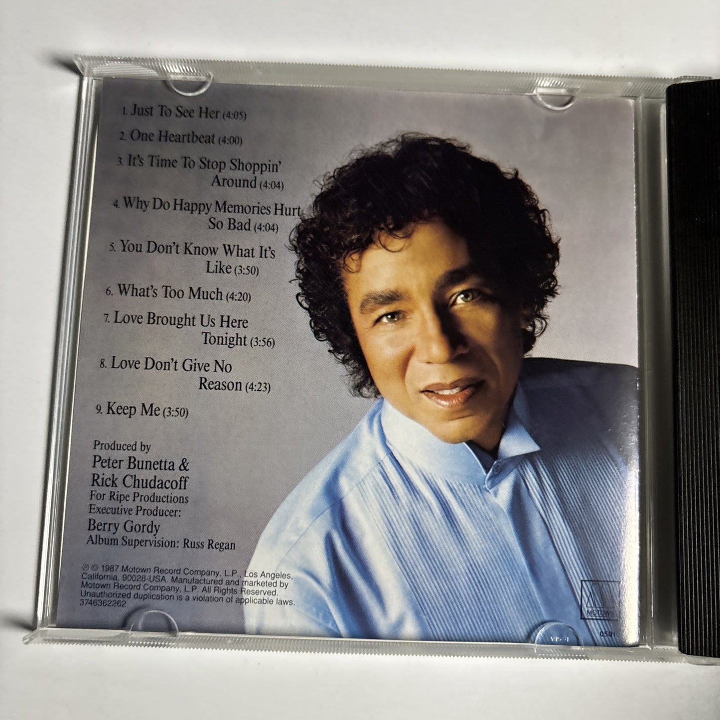 Smokey Robinson – One Heartbeat (CD, 1990) US 3746362262
