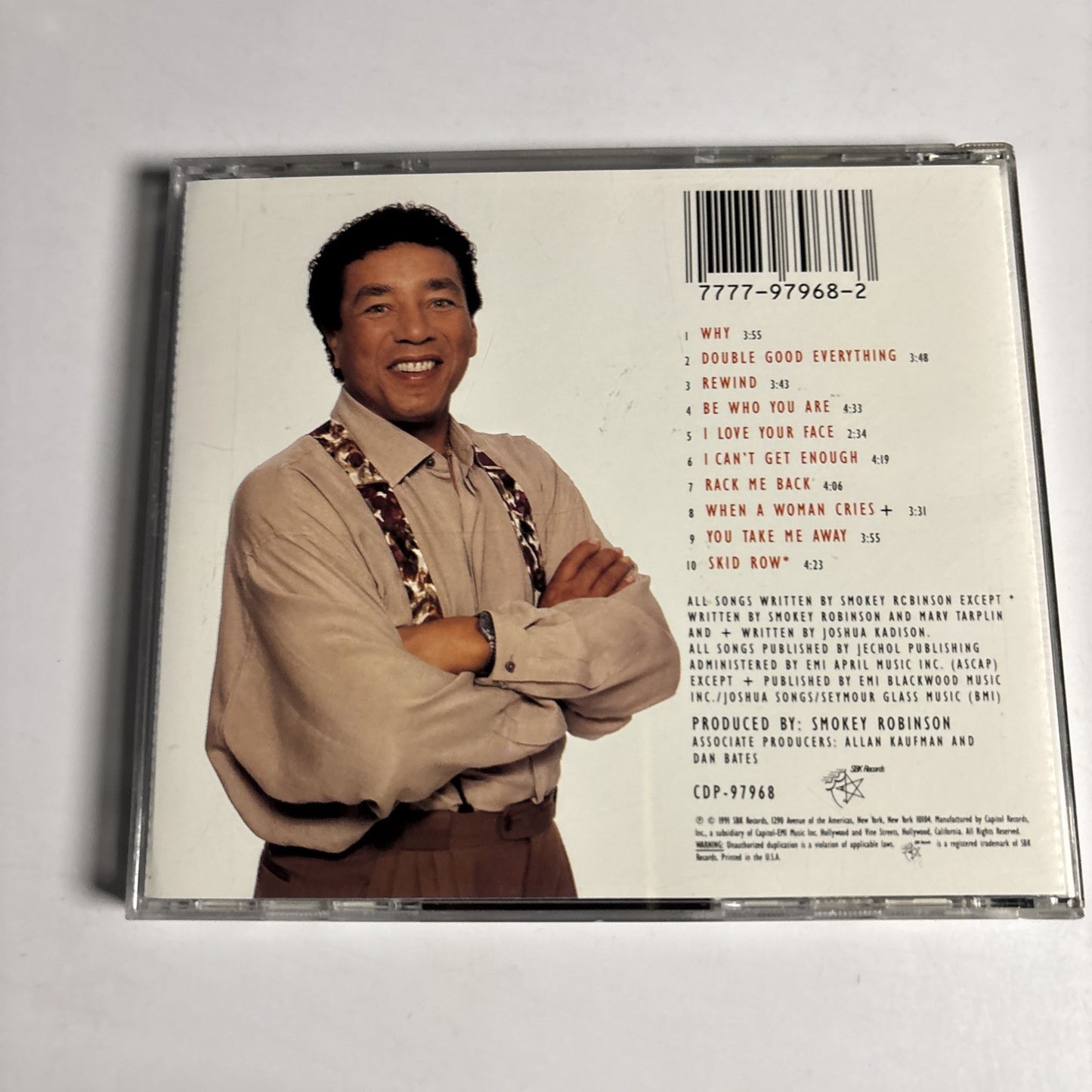 Smokey Robinson – Double Good Everything (CD, 1991) US CDP-97968