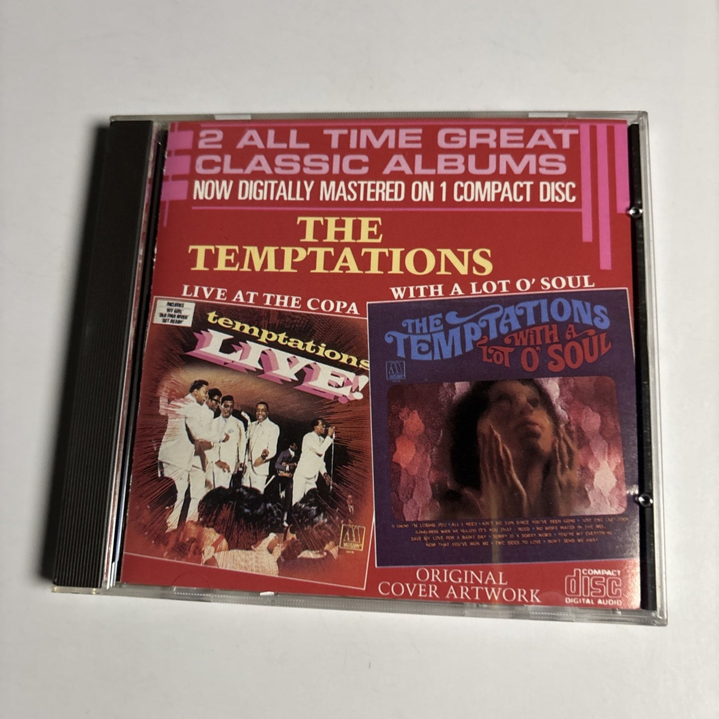 The Temptations – Live At The Copa / With A Lot O' Soul (CD, 1986) US GCD08037GD