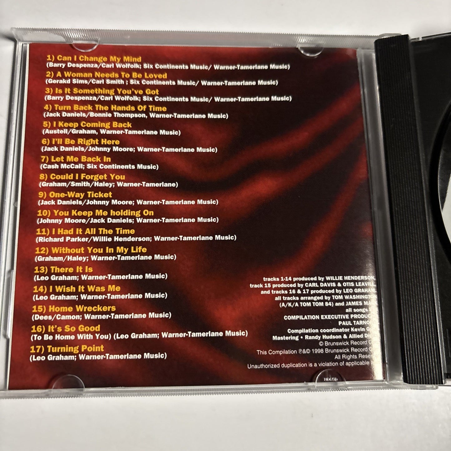 Tyrone Davis – Greatest Hits (CD, 1998) US BRC 33003-2