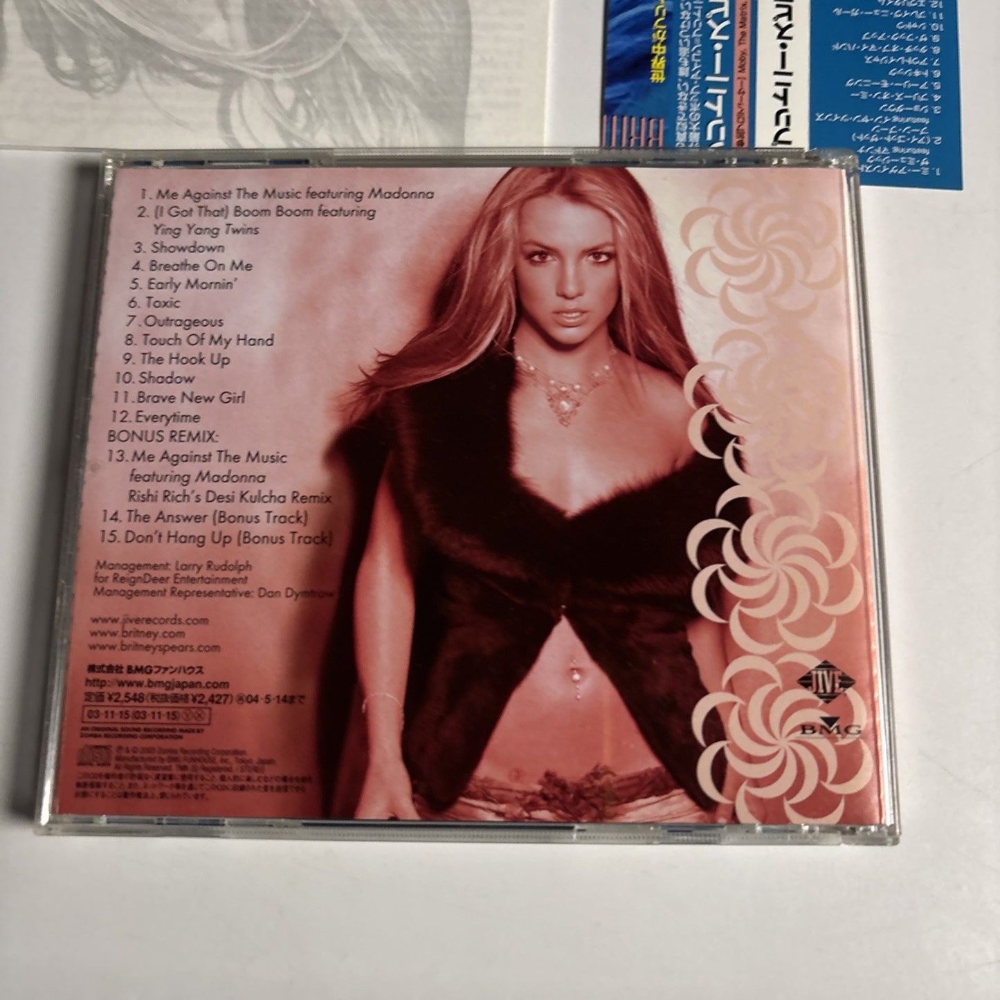 Britney Spears – In The Zone (CD, 2003) Japan Bonus Track Obi BVCQ-21009