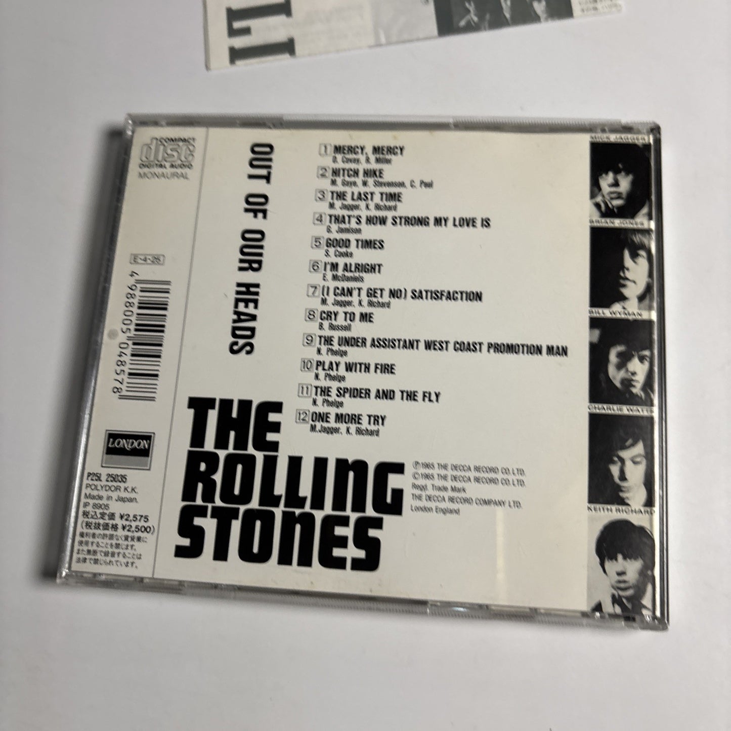 The Rolling Stones – Out Of Our Heads (CD, 1989) Japan P25L 25035