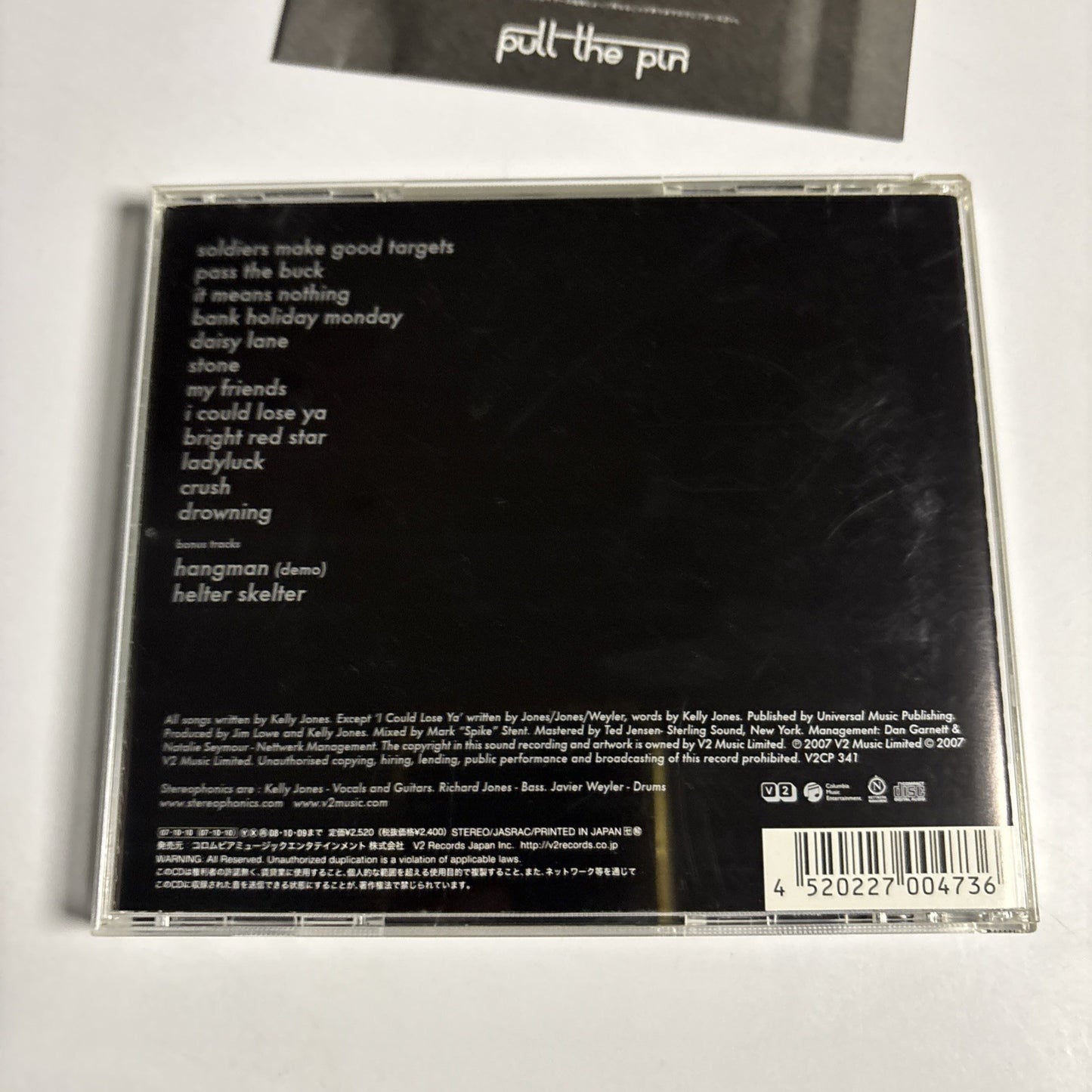 Stereophonics – Pull The Pin (CD, 2007) Japan Bonus Track V2CP341