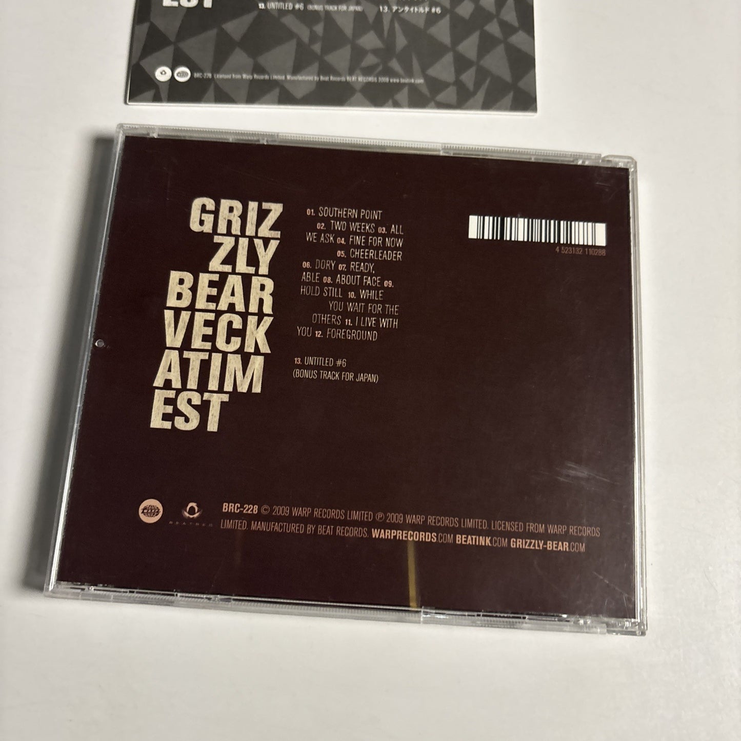 Grizzly Bear – Veckatimest (CD, 2009) Japan Bonus Track BRC-228