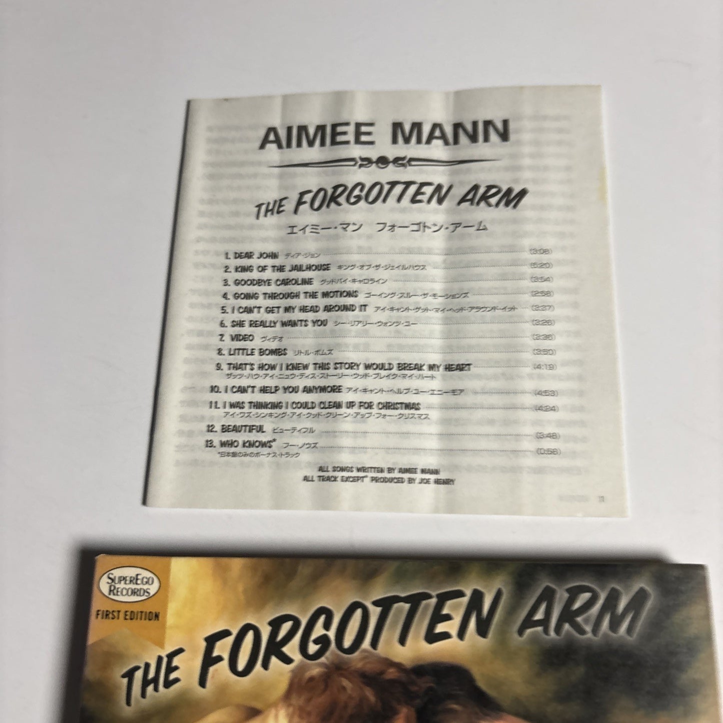 Aimee Mann – The Forgotten Arm (CD, 2005) Japan Bonus Track V2CP 214