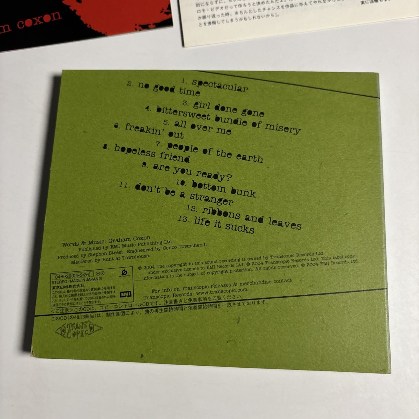 Graham Coxon – Happiness In Magazines (CD, 2005) Japan Digipak TOCP-66292