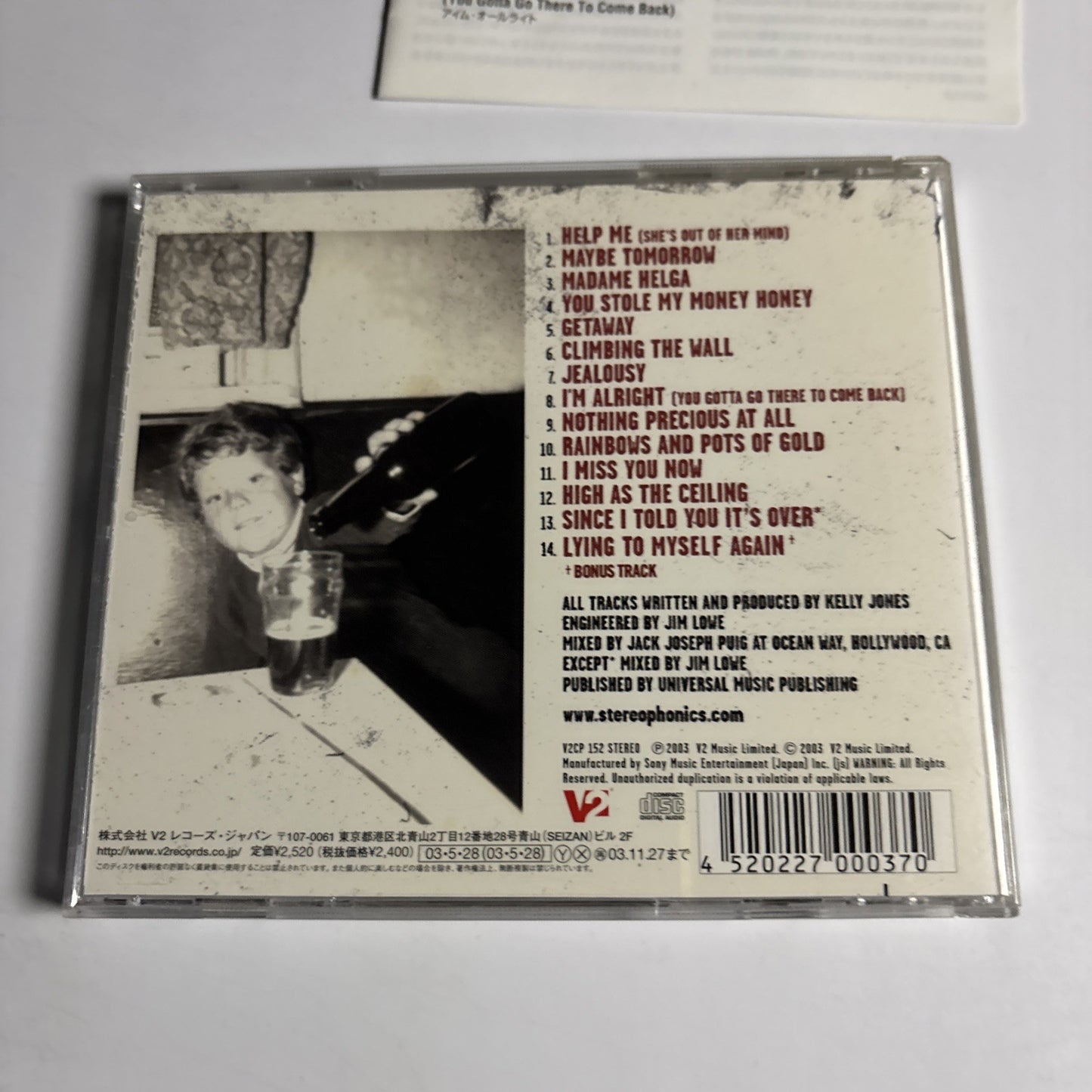 Stereophonics – You Gotta Go There To Come Back (CD, 2003) Japan Bonus  V2CP152