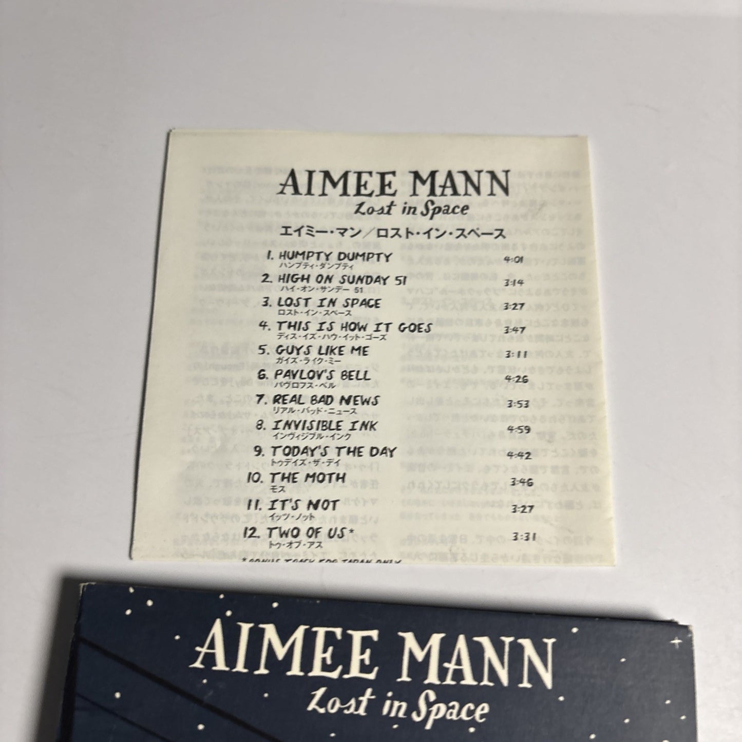 Aimee Mann – Lost In Space (CD, 2002) Japan Bonus Track V2CP 133