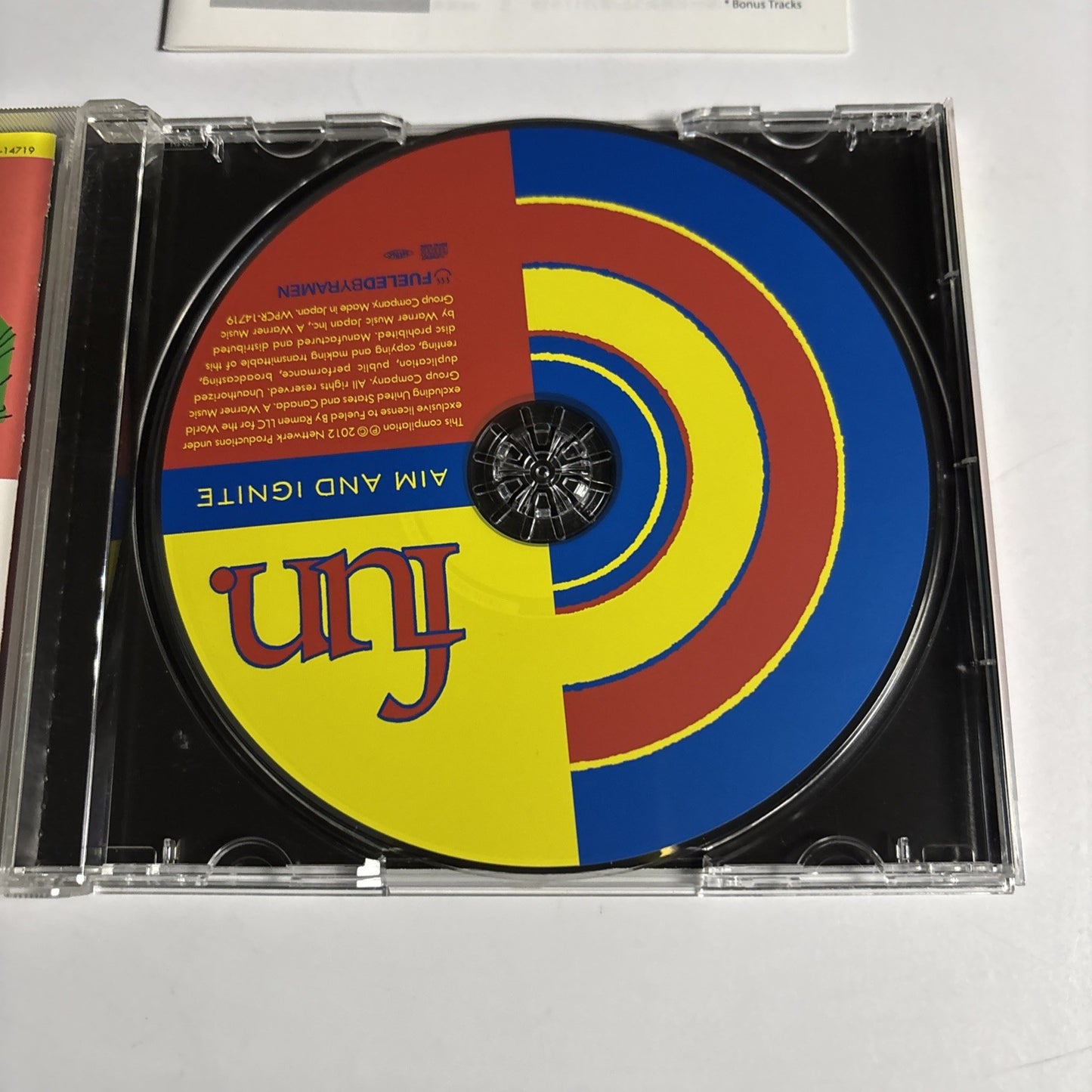 Fun. – Aim & Ignite (CD, 2012) Japan Bonus Track WPCR-14719