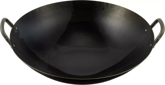 Yamada Kaen Aji Handcrafted 36cm Iron Wok for Wok Flavour at Home Made In Japan
