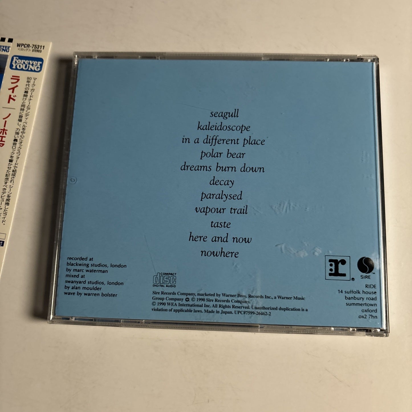 Ride – Nowhere (CD, 2007) Japan obi WPCR-75311