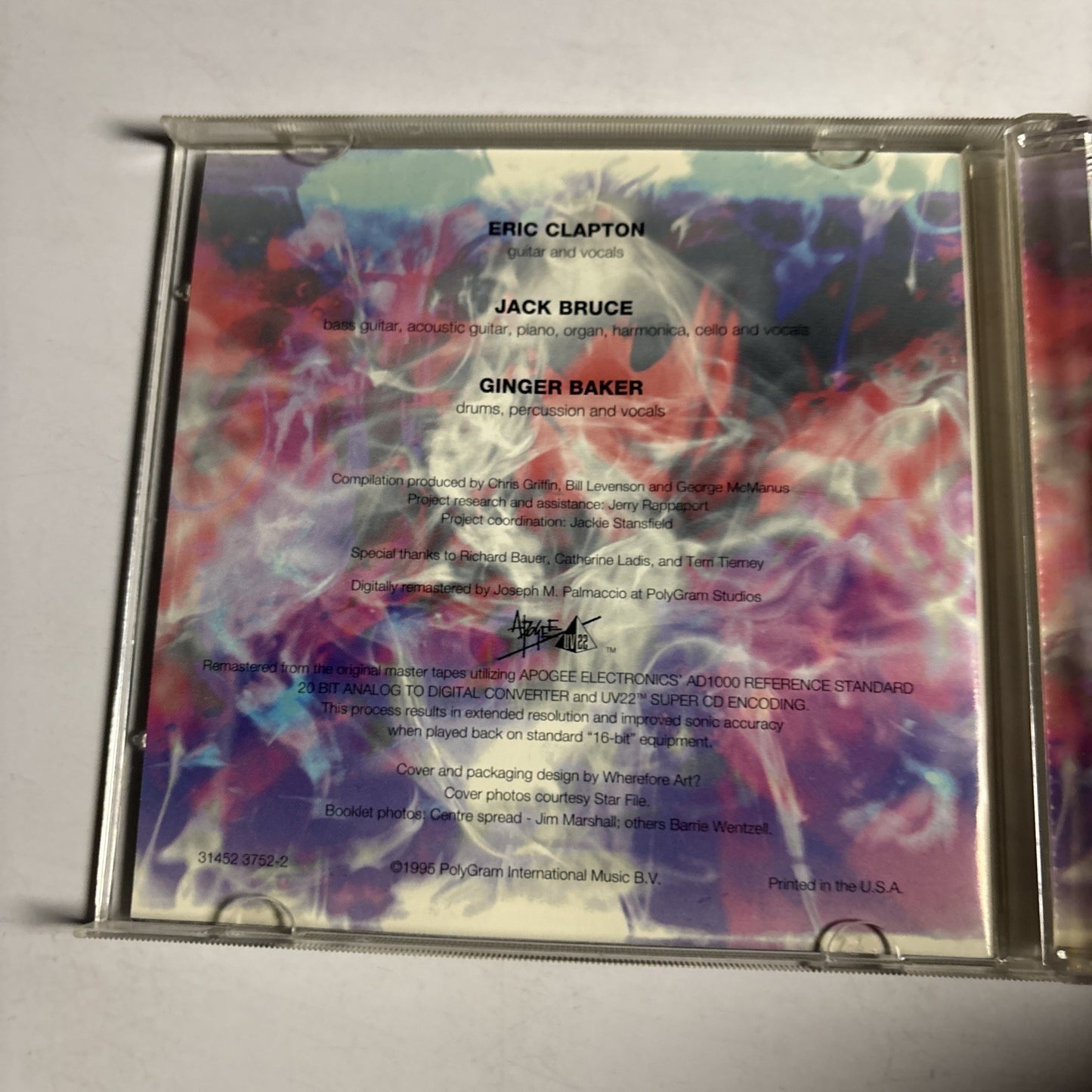 Cream – The Very Best Of Cream (CD, 1995) US 31452 3752-2