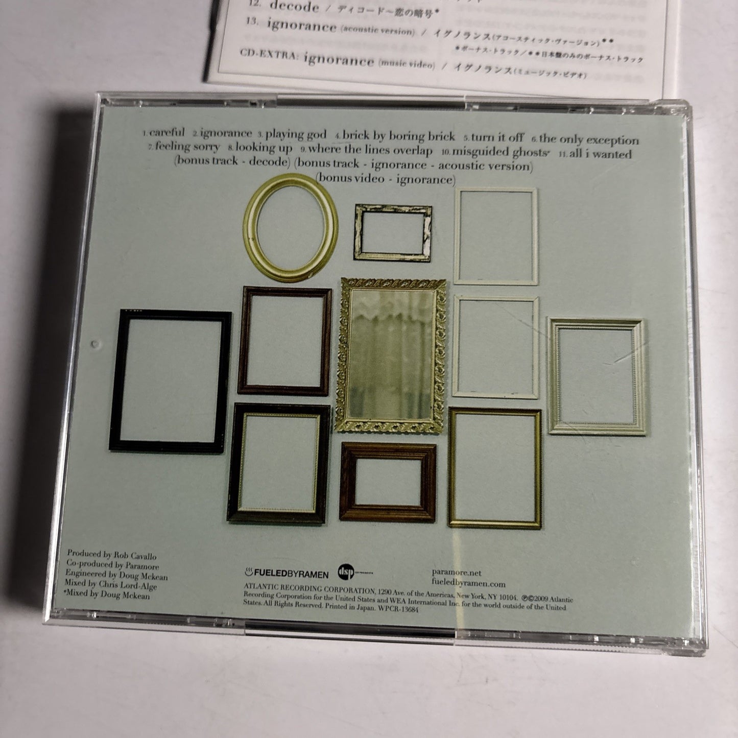 Paramore – Brand New Eyes (CD, 2009) Japan Bonus Track WPCR-13684