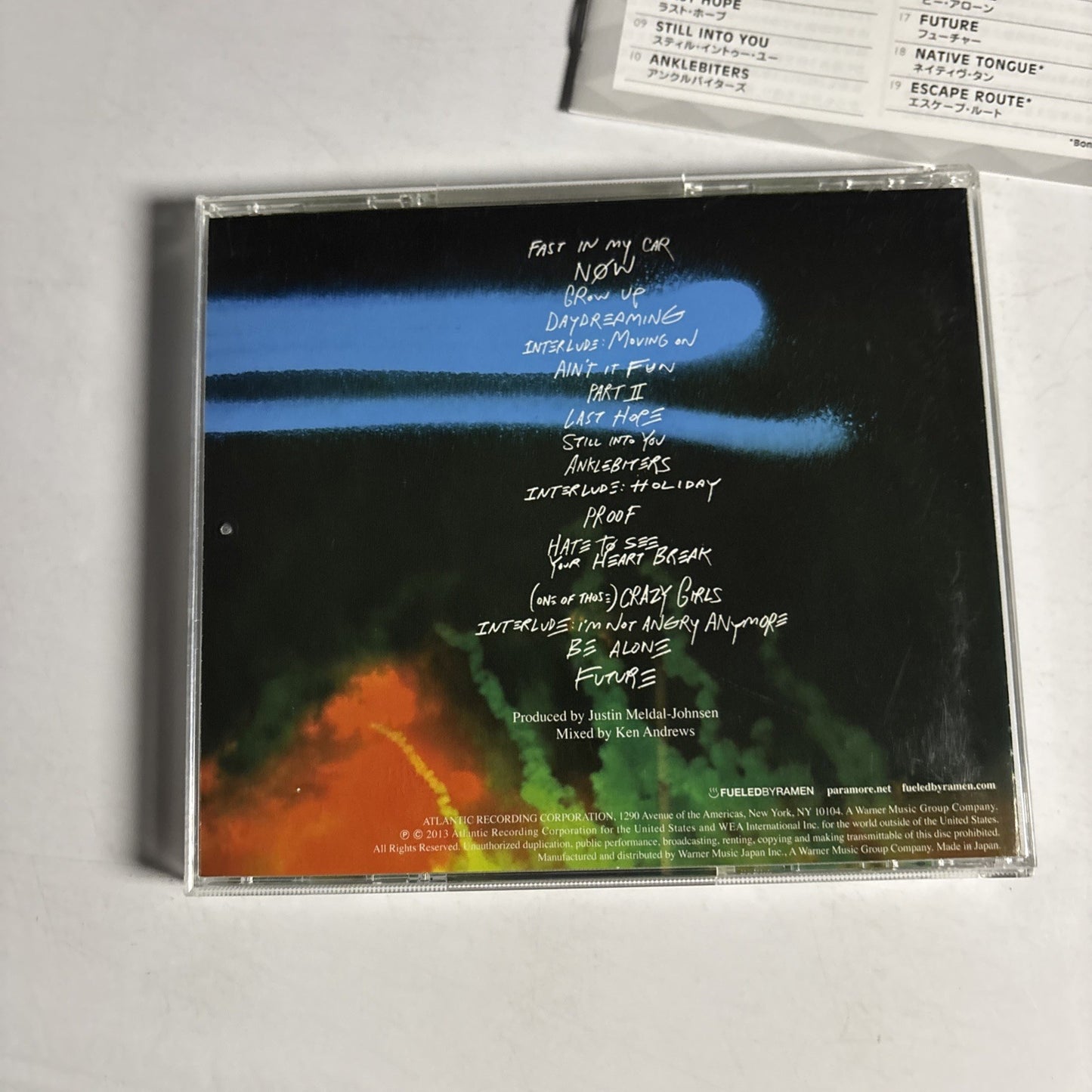 Paramore – Paramore (CD, 2013) Japan Bonus Track WPCR-14900