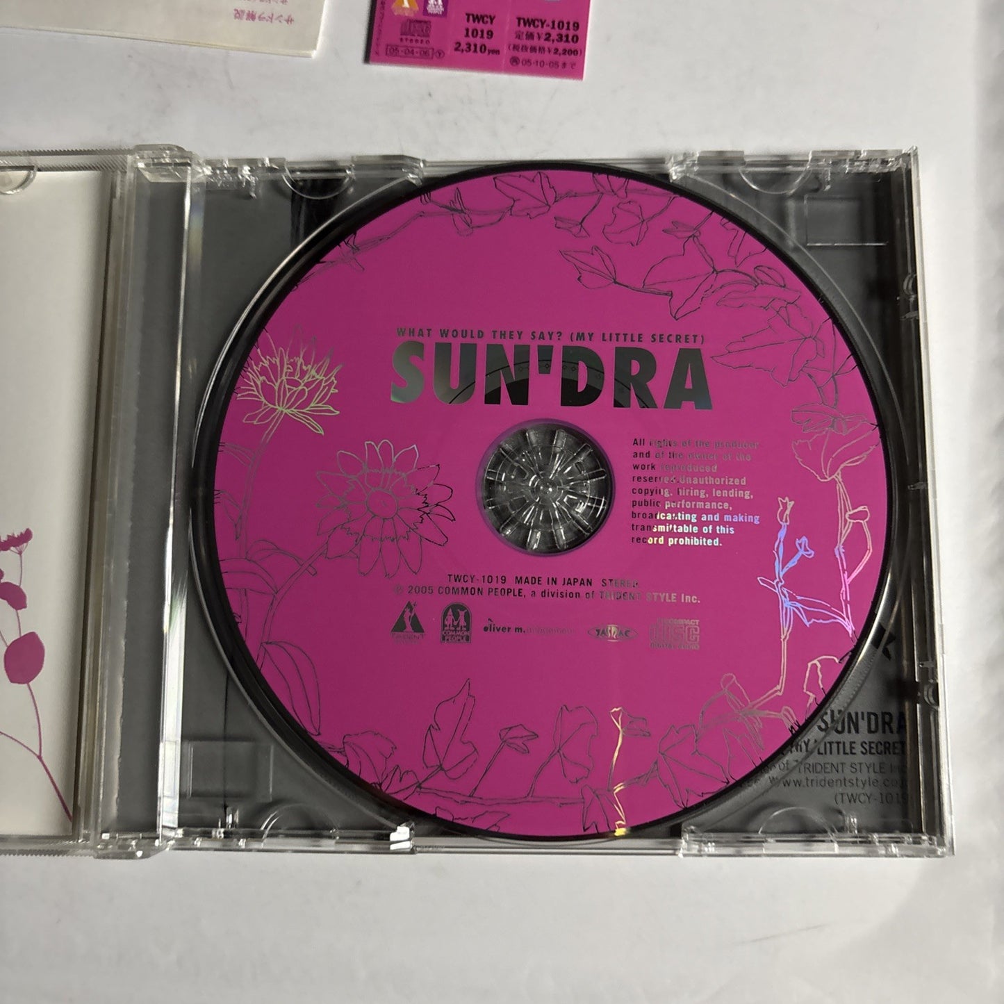 Sun'dra – What Would They Say? (My Little Secret) (CD, 2005) Japan obi TWCY-1019