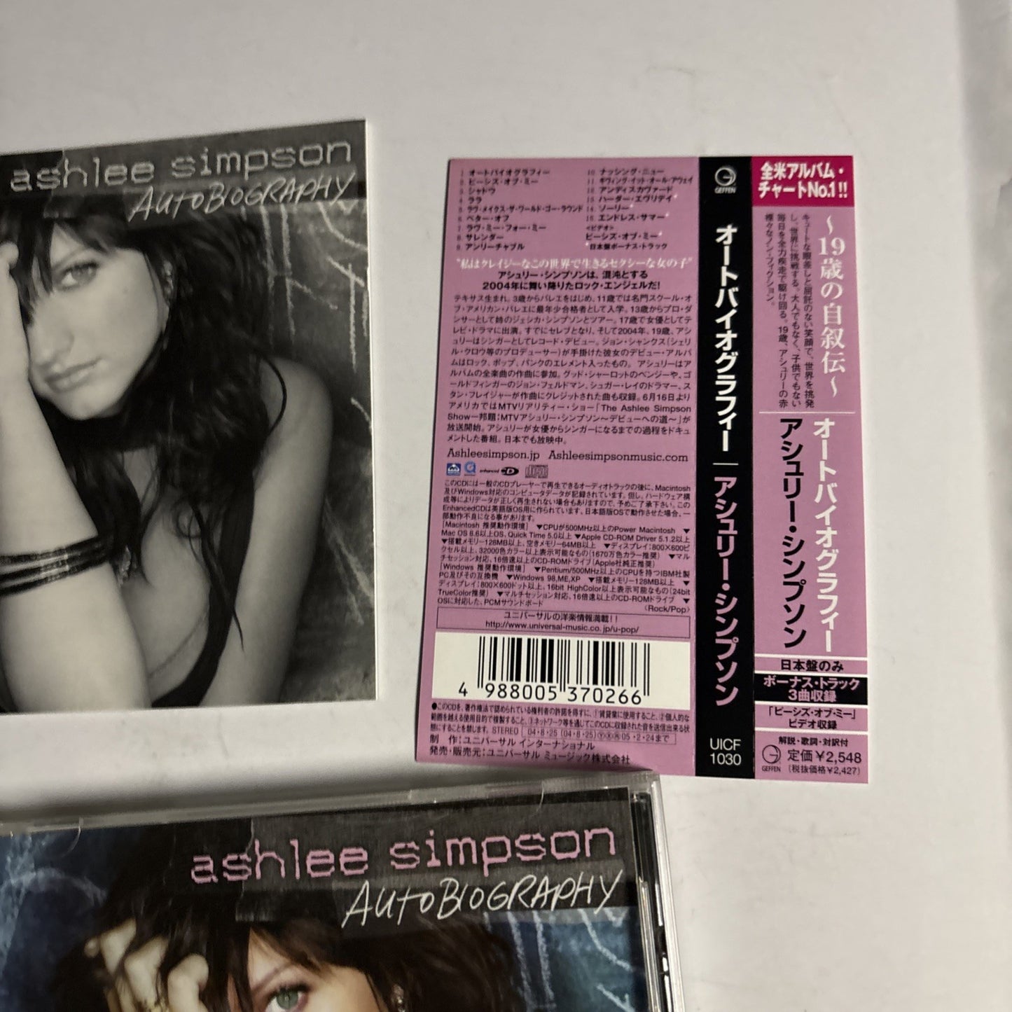 Ashlee Simpson – Autobiography (CD, 2004) Japan obi UICF-1030