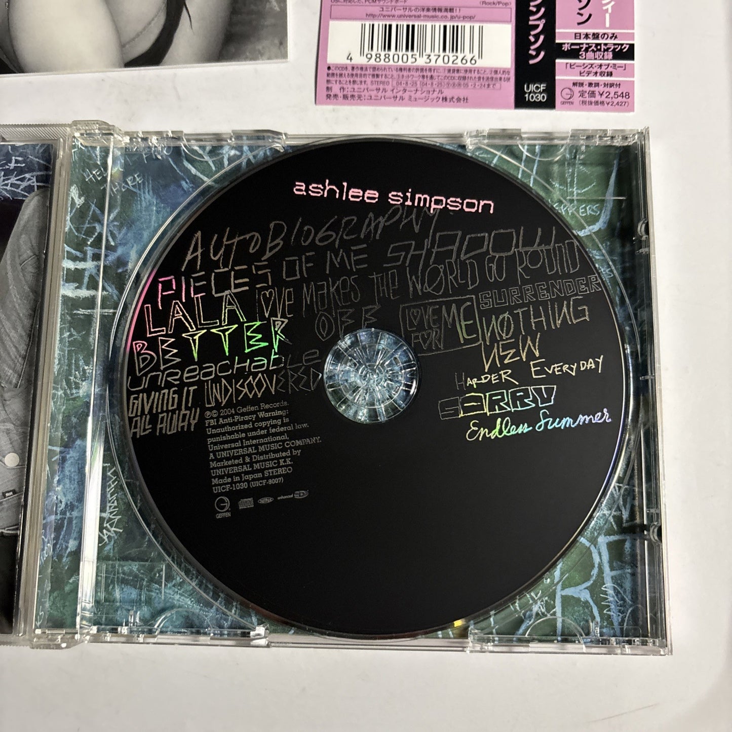 Ashlee Simpson – Autobiography (CD, 2004) Japan obi UICF-1030
