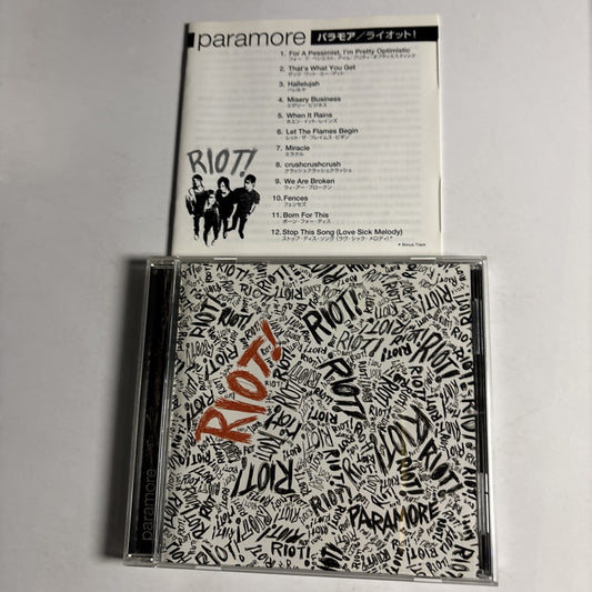 Paramore – Riot! (CD, 2007) Japan WPCR-12706