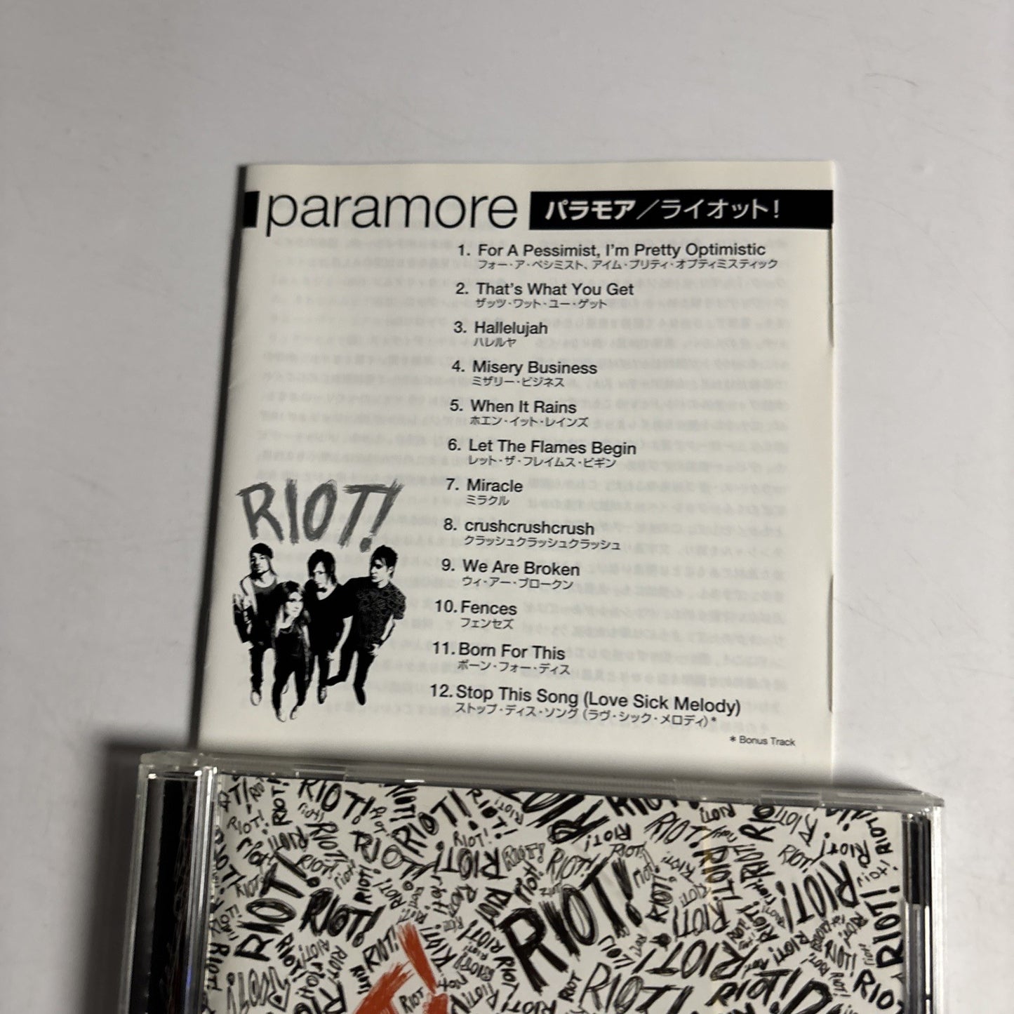 Paramore – Riot! (CD, 2007) Japan WPCR-12706