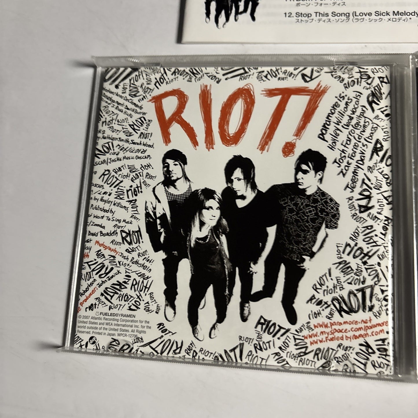 Paramore – Riot! (CD, 2007) Japan WPCR-12706