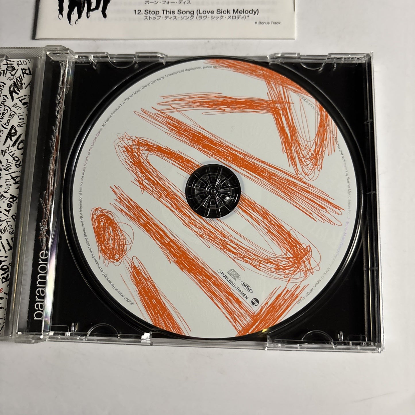 Paramore – Riot! (CD, 2007) Japan WPCR-12706