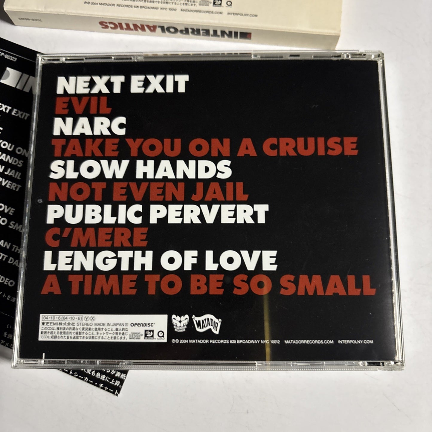 Interpol – Antics (CD, 2004) Japan TOCP 66323
