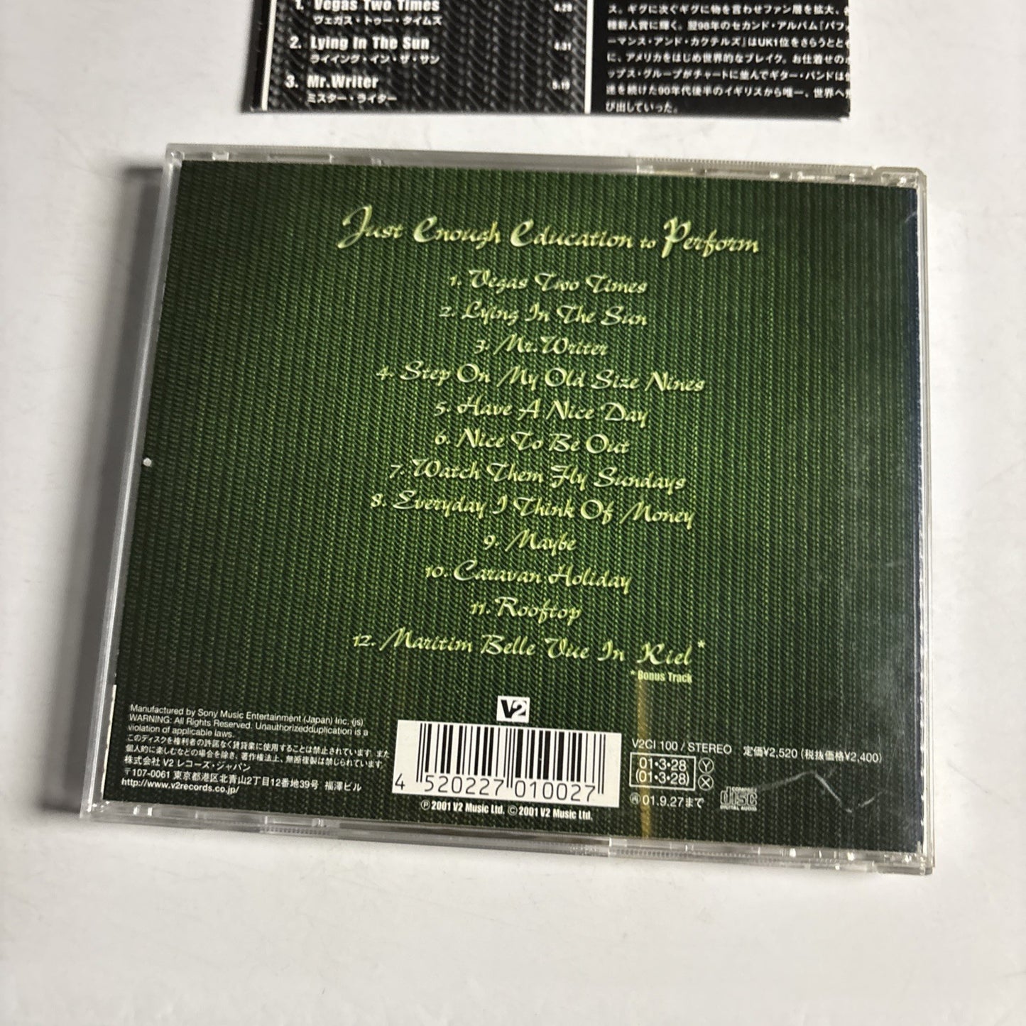 Stereophonics – Just Enough Education To Perform (CD, 2001) Japan Bonus Track