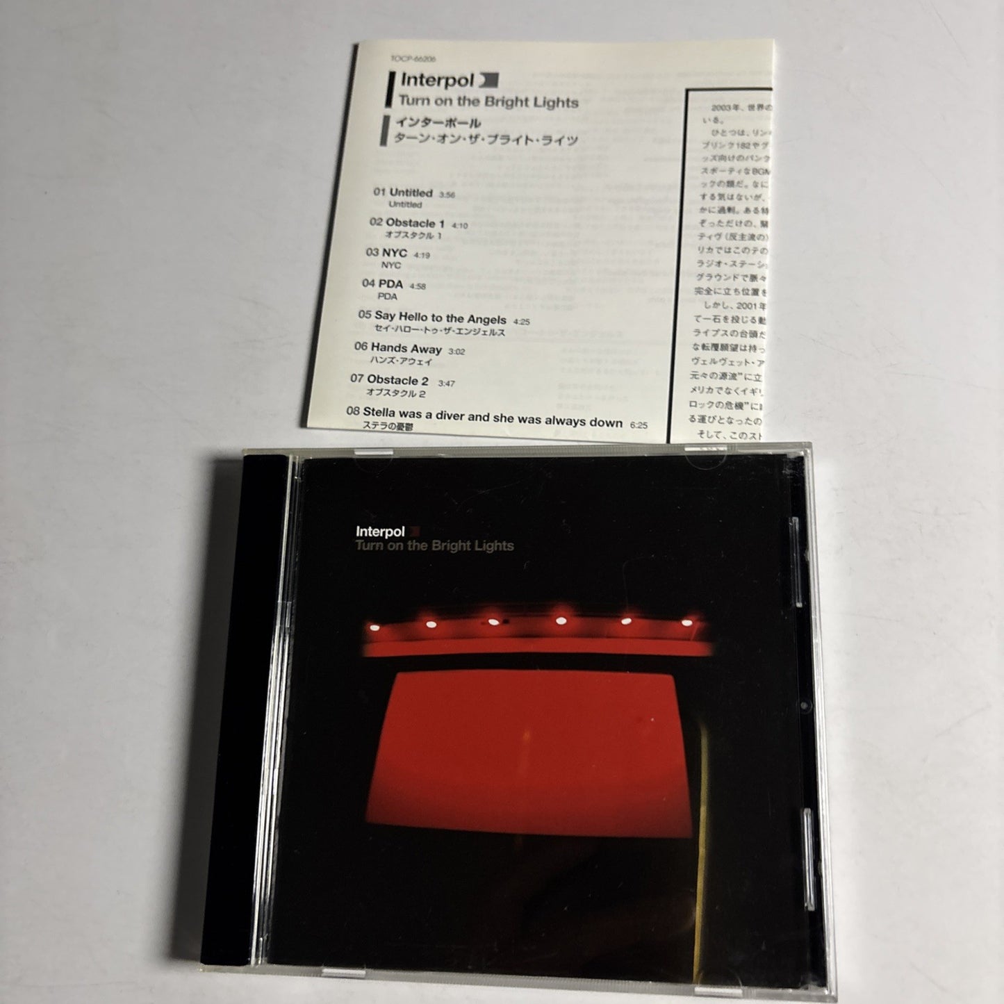 Interpol – Turn On The Bright Lights (CD, 2003) Japan TOCP-66206