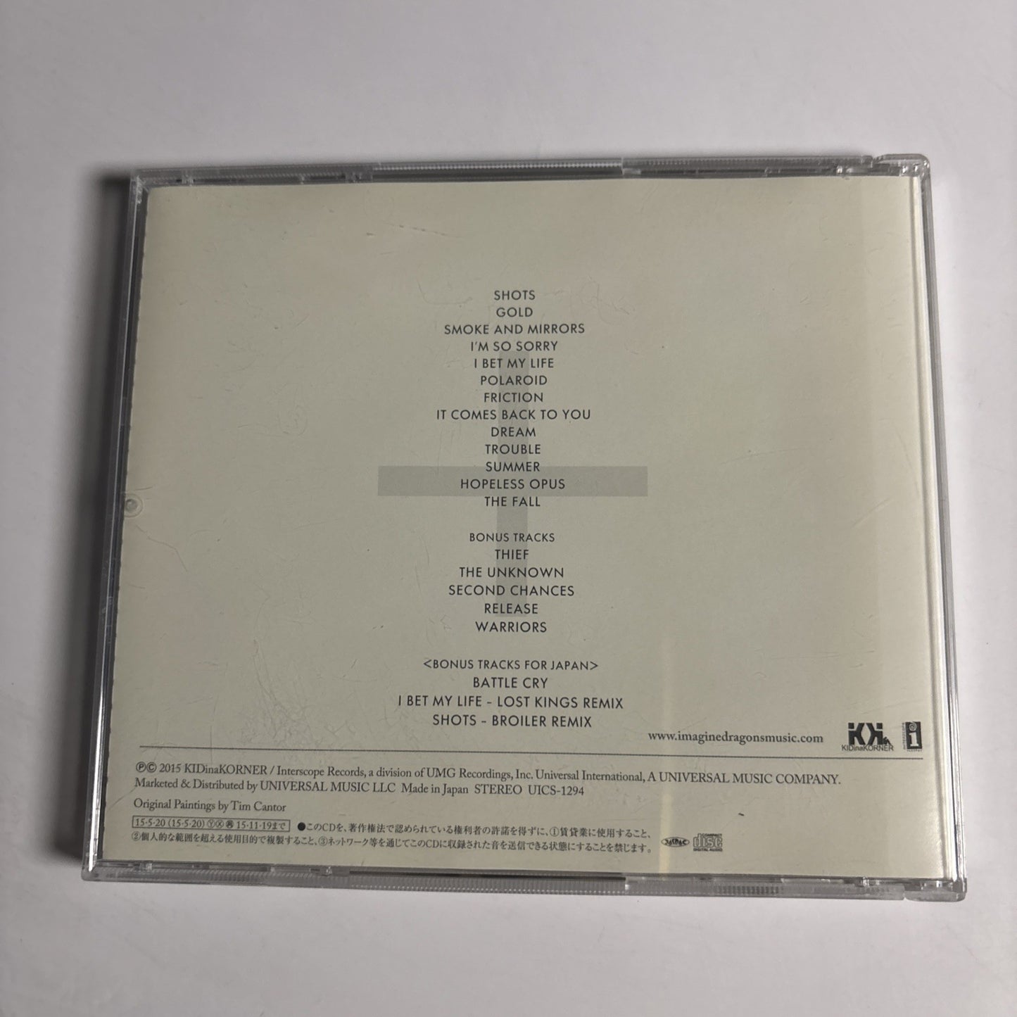 Imagine Dragons – Smoke + Mirrors (CD, 2015) Japan UICS-1294