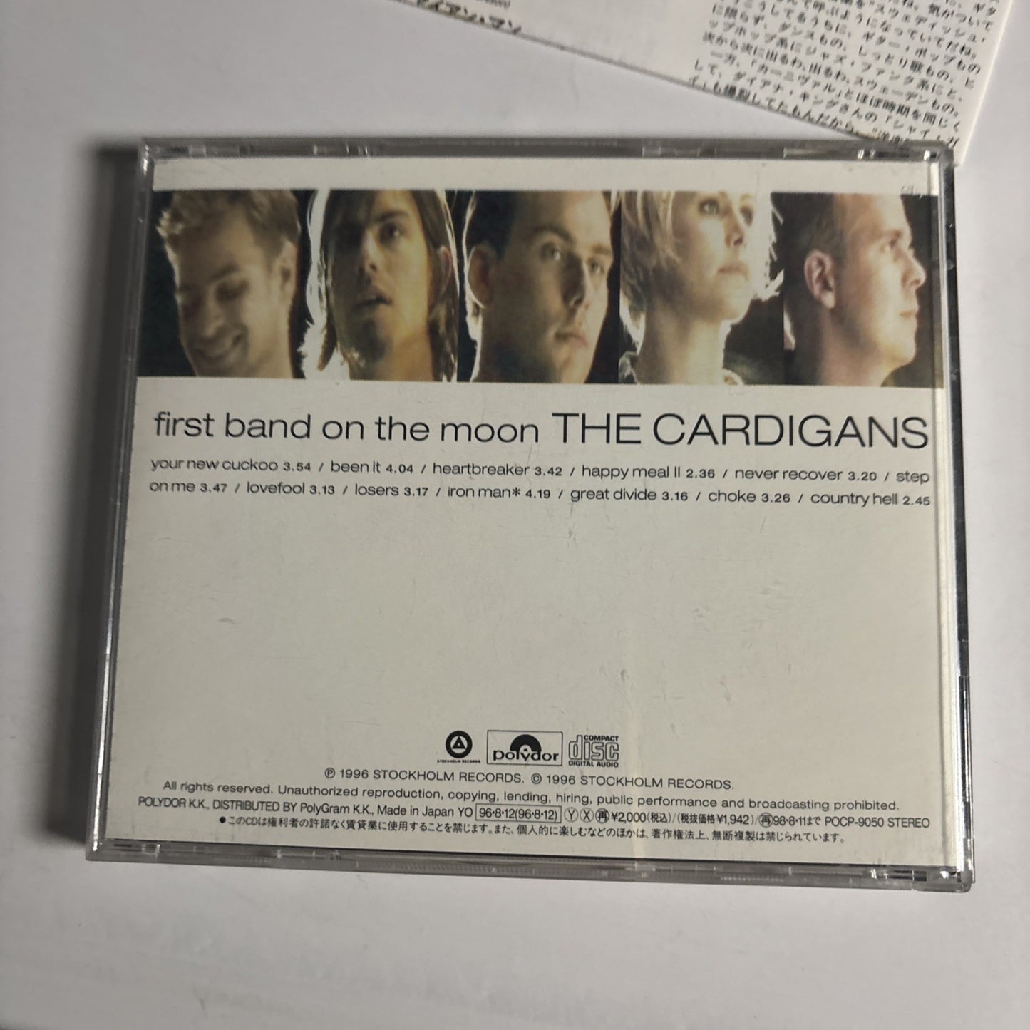 The Cardigans – First Band On The Moon (CD, 1996) Japan Bonus Track POCP-9050