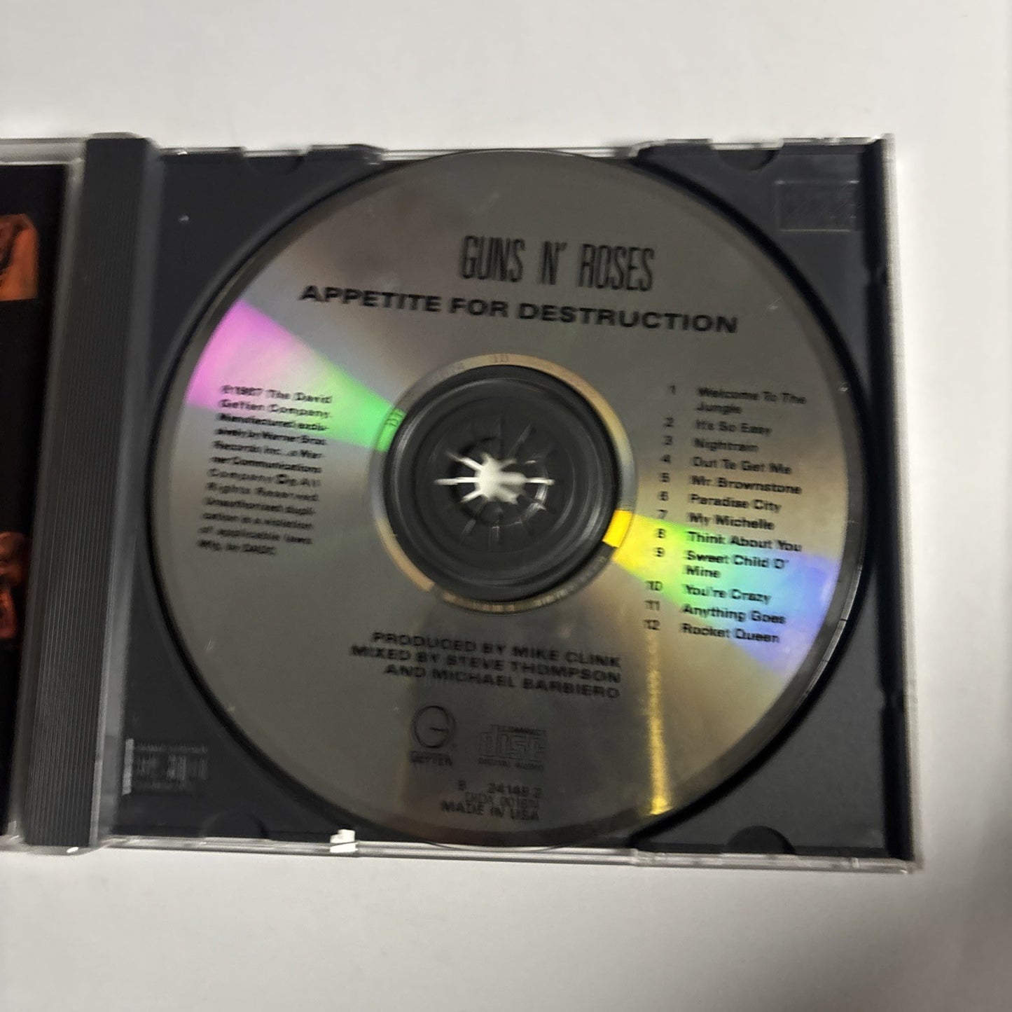 Guns N' Roses – Appetite For Destruction (CD, 1987) US 9 24148-2