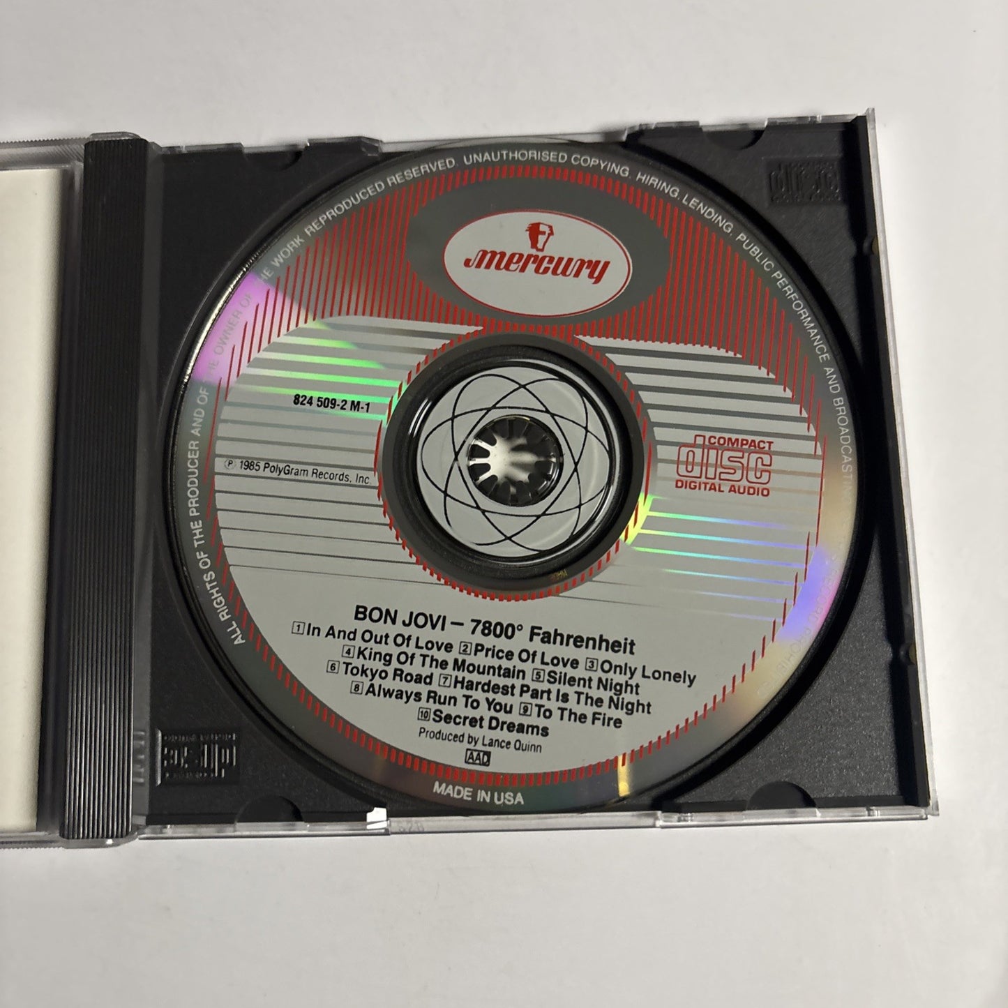 Bon Jovi – 7800° Fahrenheit (CD, 1989) US 824 509-2