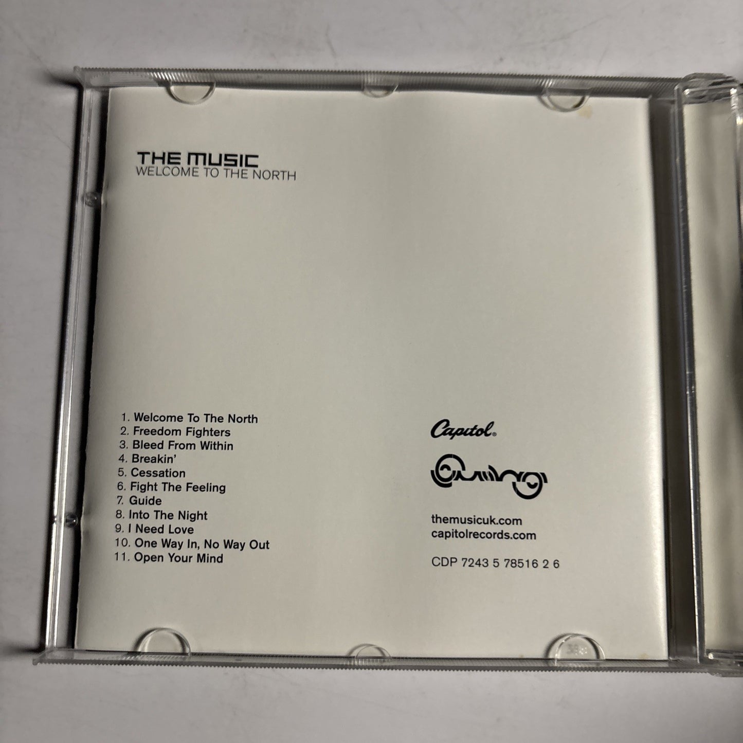 The Music – Welcome To The North (CD, 2004) US CDP 7243 5 78516 2 6