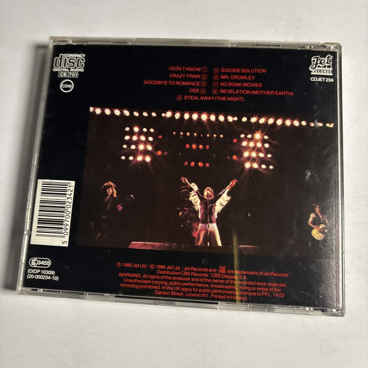 Ozzy Osbourne – Blizzard Of Ozz (CD, 1980) Europe CDJET 234
