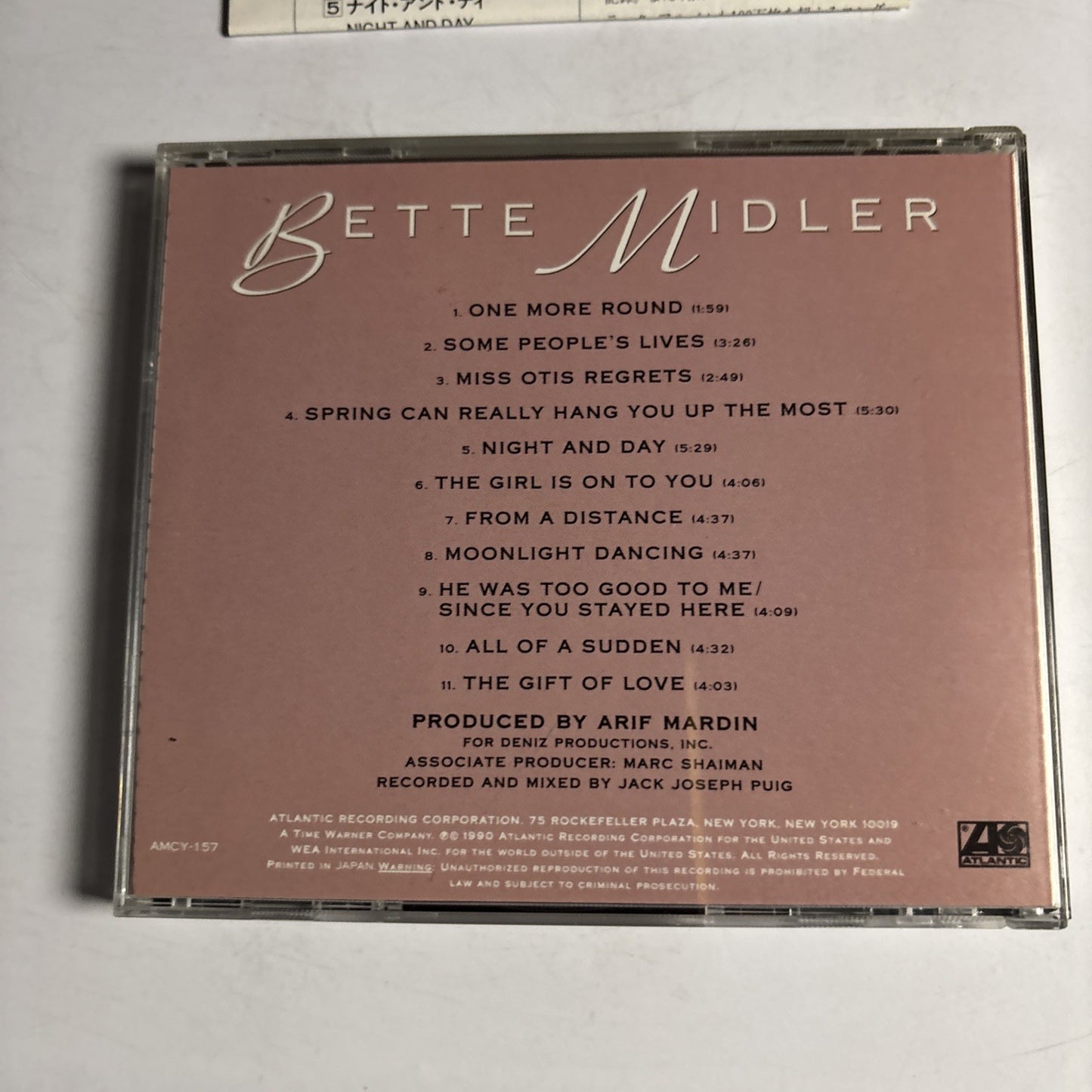 Bette Midler – Some People's Lives (CD, 1990) Japan AMCY-157