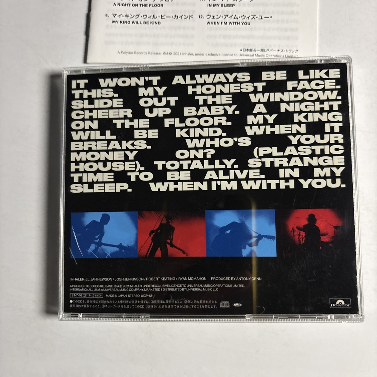 Inhaler – It Won't Always Be Like This (CD, 2021) Japan Bonus Track UICP-1211