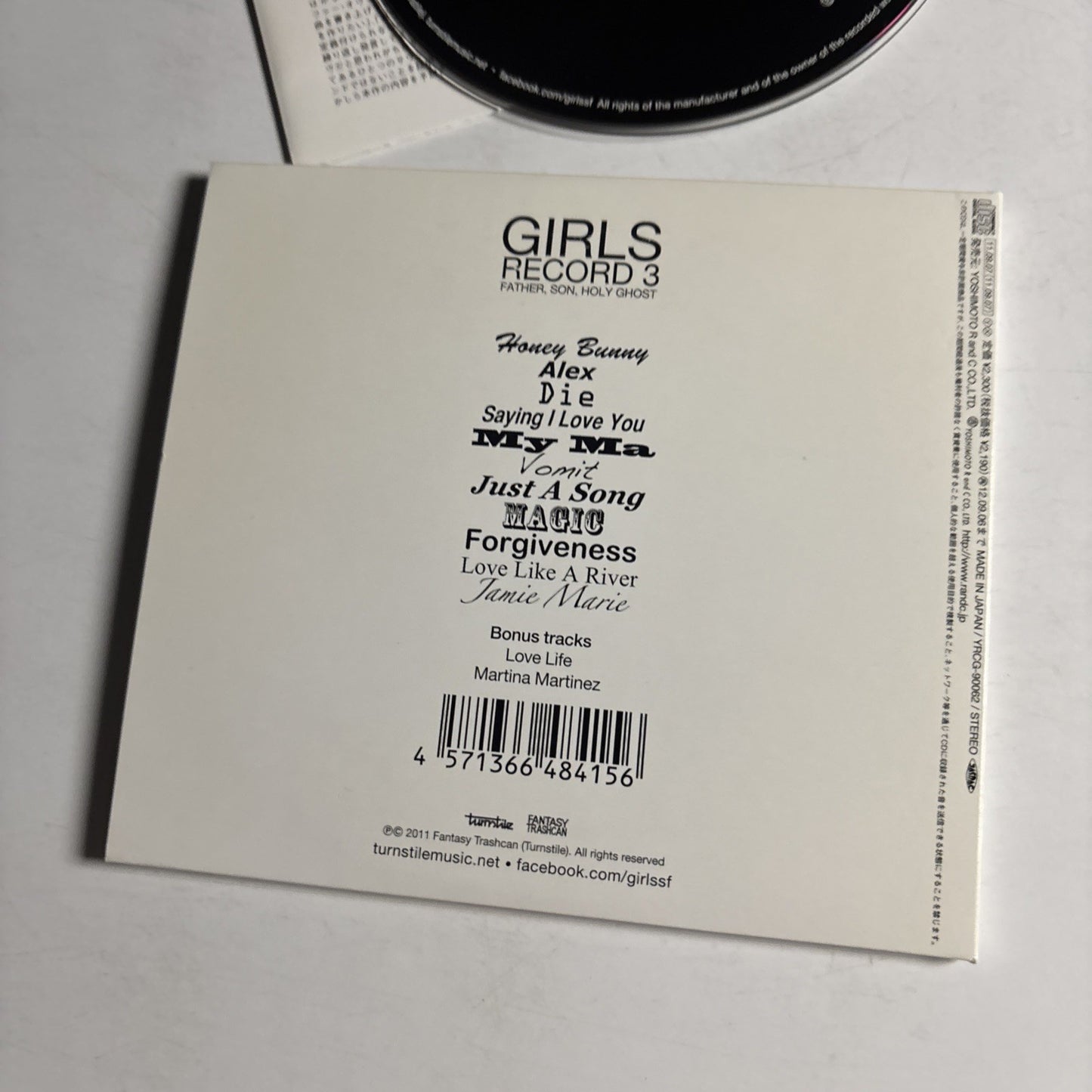 Girls – Father, Son, Holy Ghost (CD, 2011) Japan Bonus Track YRCG-90062