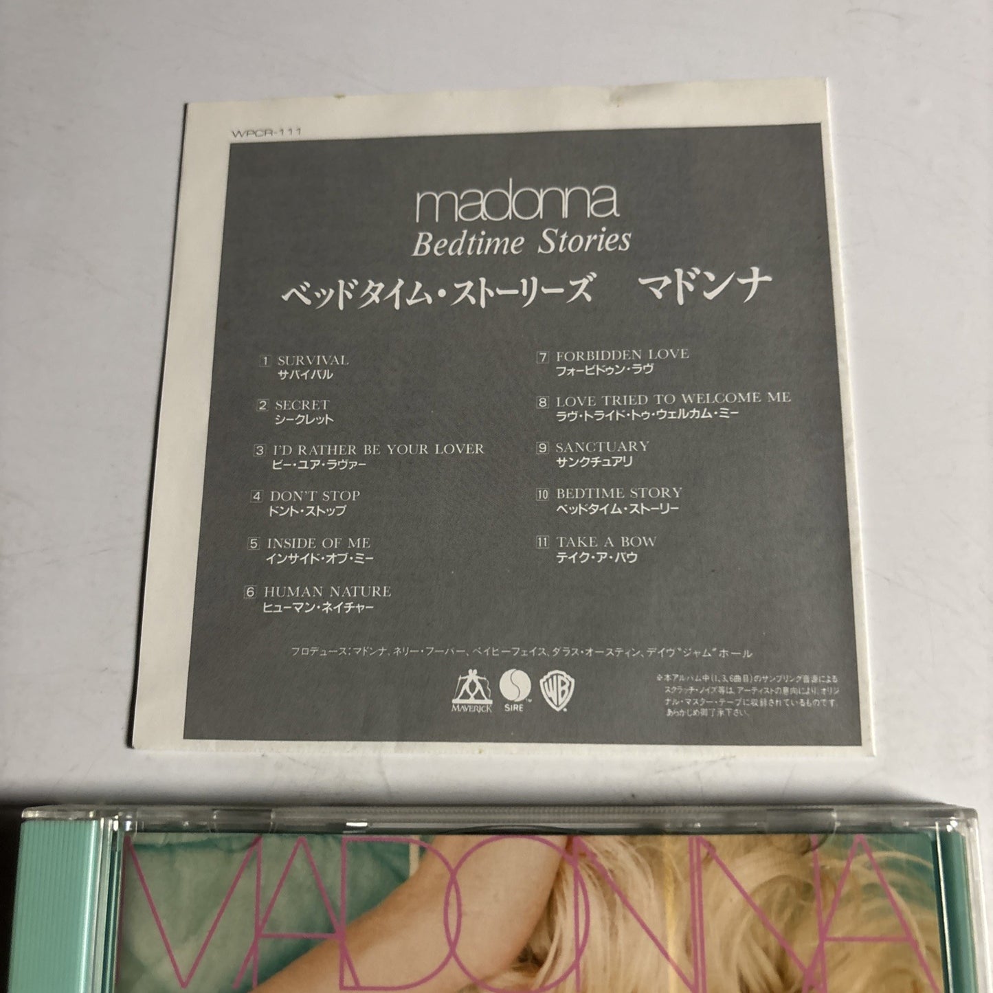 Madonna – Bedtime Stories (CD, 1994) Japan WPCR-111