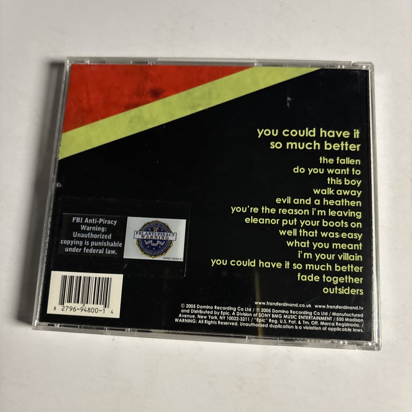 Franz Ferdinand – You Could Have It So Much Better (CD, 2005) US EK 94800