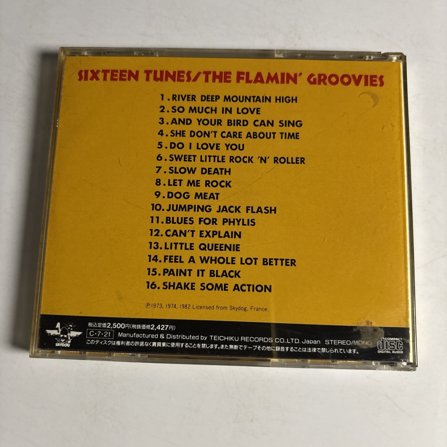 The Flamin' Groovies – Sixteen Tunes (CD, 1990) Japan TECP-25360